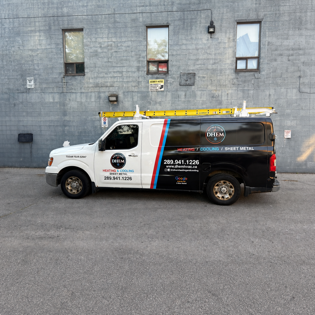 DHEM Heating & Cooling service van
