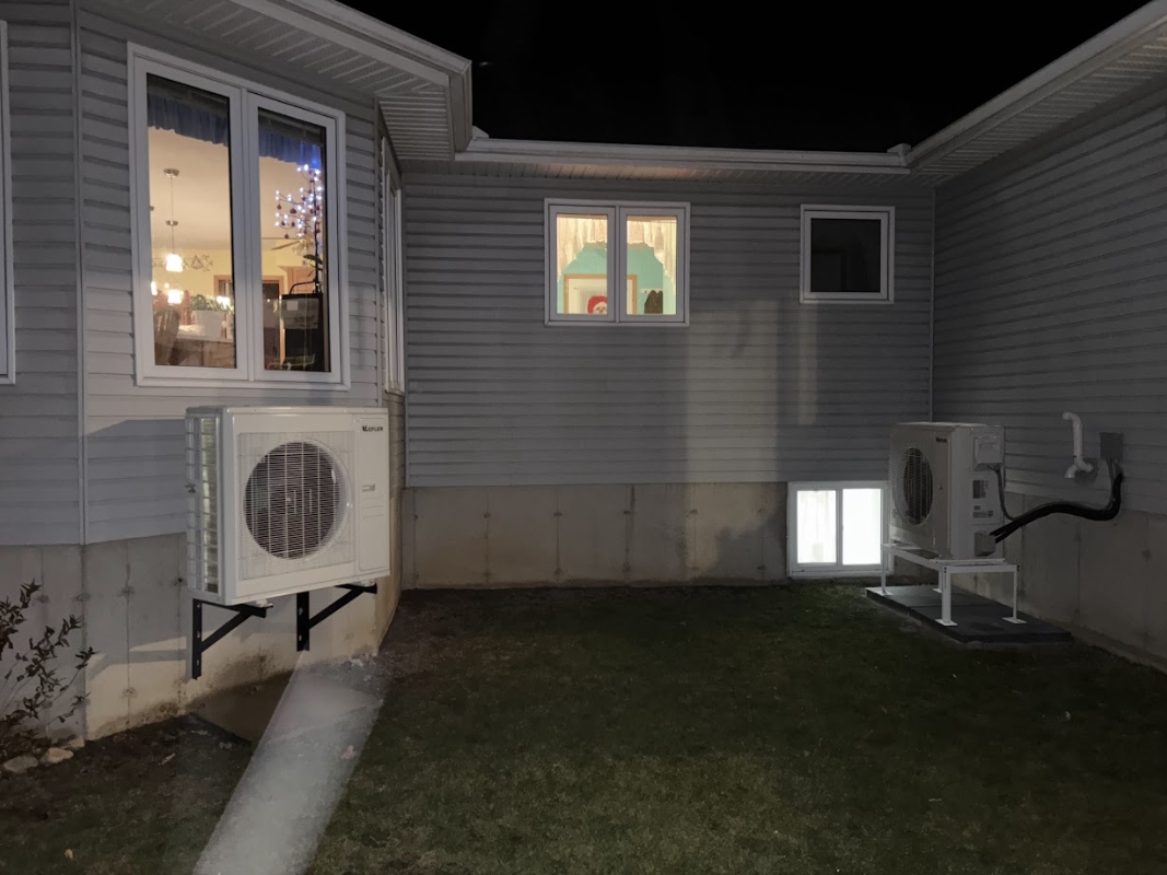 Ducted heat pump installation